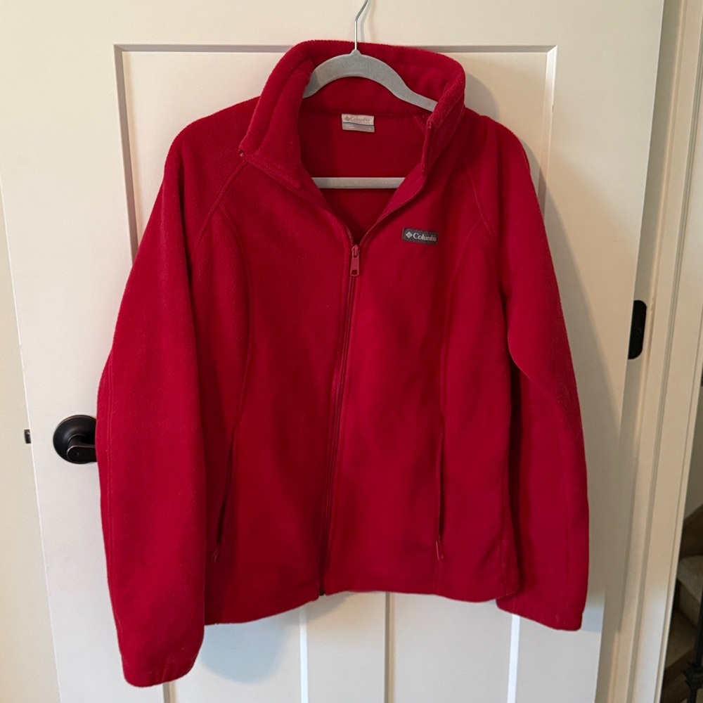 Columbia Fleece Vibrant Red Full-Zip Jacket
